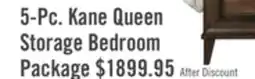The Brick Kane 5pc Bedroom Set with Storage Bed, Dresser & Mirror, Vegan Leather, Brown - Queen Size offer