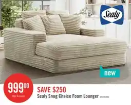 The Brick Sealy 68 Snug Foam Chaise Lounger - Beige offer