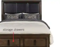 The Brick Kane Platform Storage Bed with Headboard & Frame, Vegan Leather, Brown - Queen Size offer