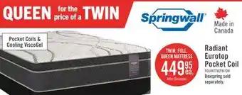 The Brick Springwall Radiant Eurotop Twin Mattress offer