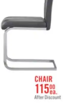 The Brick Jaye Dining Chair with Vegan-Leather Fabric, Metal - Grey offer