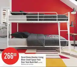 The Brick Dorel Home Atwater Living Bloor Small Space Twin Over Twin Bunk Bed - White offer