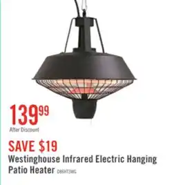 The Brick Westinghouse Infrared Electric Hanging Patio Heater - WES31-1520C offer