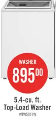 The Brick Whirlpool 5.4 Cu. Ft. Top-Load Washer - White - WTW5057LW offer