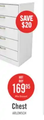 The Brick Arlo Bedroom Chest of Drawers, 5-Drawer, 23.6W x 36.2H, Made in Canada - White offer