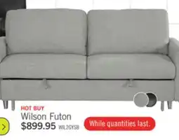 The Brick Wilson 77.5 Linen-Look Fabric Sleeper Sofa with Drop-Down Back Cushions and Metal Legs - Solis Grey offer