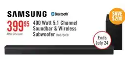 The Brick Samsung 5.1 CH B-Series Soundbar with Wireless Subwoofer (HW-B750F/ZC) offer