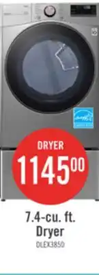 The Brick LG 5.2 Cu. Ft. Front-Load Washer and 7.4 Cu. Ft. Electric Dryer - Graphite Steel offer
