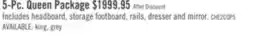 The Brick Chelsea 5pc Bedroom Set with Storage Bed, Dresser & Mirror, Cherry Brown - Queen Size offer
