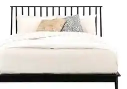 The Brick Milan Platform Bed with Headboard & Frame, Mid-Century Modern, Black - Queen Size offer