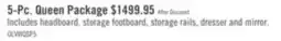 The Brick Olivia 5pc Bedroom Set with Storage Bed, Dresser & Mirror, Made in Canada, White - Queen Size offer