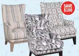 The Brick Haden 30 Fabric Accent Chair with Wood Base and Nailhead Trim - Passages Earthen Multicolour offer