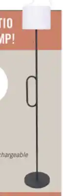 The Brick Solana 64 Modern Metal Acrylic Portable Indoor/Outdoor Floor Lamp with USB Port - Black offer