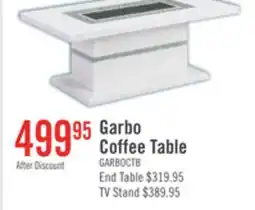The Brick Garbo 52 Glam Coffee Table - White and Silver with Glitter Accents offer