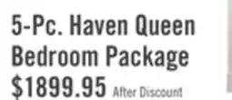 The Brick Haven 5pc Bedroom Set with Panel Bed, Dresser & Mirror, White - Queen Size offer