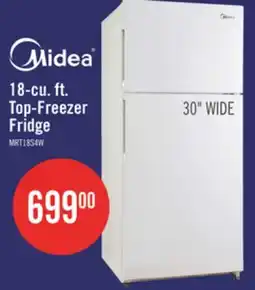 The Brick Midea 18 Cu. Ft. Top-Freezer Refrigerator - MRT18S4AWW offer