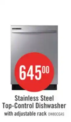 The Brick Samsung 24 53 dBA Built-In Top-Control Dishwasher with Hybrid Tub - DW80CG4021SRAA offer