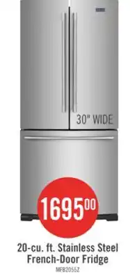 The Brick Maytag 30 19.6 Cu. Ft. French-Door Refrigerator - Fingerprint Resistant Stainless Steel - MFB2055FRZ offer