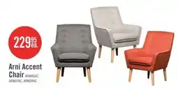 The Brick Arni 28 Linen-Look Fabric Accent Chair with Wood Legs - Dark Grey offer