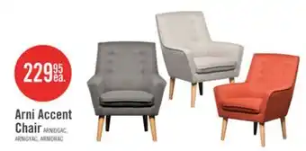 The Brick Arni 28 Linen-Look Fabric Accent Chair with Wood Legs - Dark Grey offer