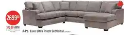 The Brick Made in Canada Luxe 3-Piece Right-Facing Fabric Sectional with Removable Cushions - Zaftig Dove Grey offer