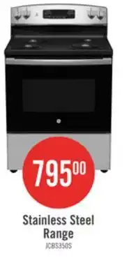 The Brick GE 5 Cu. Ft. Electric Range with Standard Clean and 4 Burners - Stainless Steel - JCBS350SVSS offer
