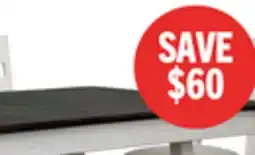 The Brick Echo Dining Table with Storage Drawers, Wood, Trestle Base, 70W - White/Grey offer