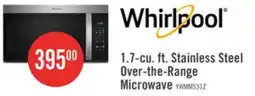The Brick Whirlpool 1.7 Cu. Ft. Over-the-Range Microwave - Fingerprint Resistant Stainless Steel - YWMMS3130RZ offer