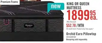 The Brick Beautyrest Black Signature Orchid Euro Pillowtop King Mattress offer