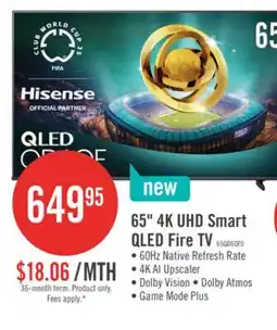 The Brick Hisense 65 QD6QF 4K UHD QLED Fire TV offer