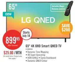 The Brick LG 65 QNED AI QNED80 4K Smart TV (65QNED80AUA.ACC) offer