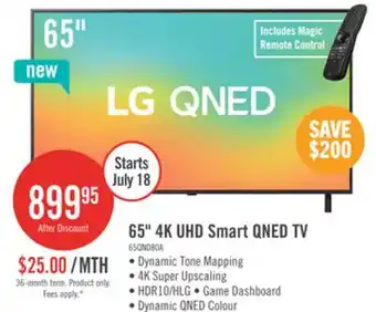 The Brick LG 65 QNED AI QNED80 4K Smart TV (65QNED80AUA.ACC) offer