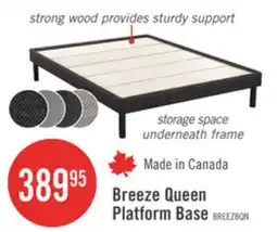 The Brick Breeze Queen Platform Base - Dark Grey offer