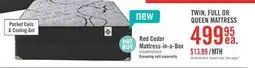 The Brick Springwall Red Cedar Tight Top Luxury Firm Twin Mattress-in-a-Box offer