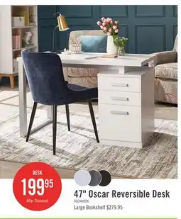 The Brick Oscar 47 Reversible Office Desk with 3-Drawers - White offer