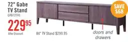 The Brick Gabe 72 Modern TV Stand with Storage for TVs up to 80- Walnut Brown offer