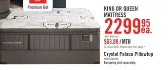 The Brick Stearns & Foster Founders Collection Crystal Palace Pillowtop King Mattress offer