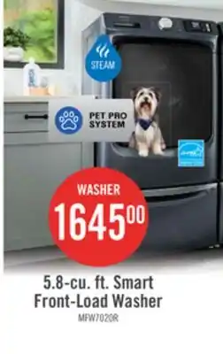 The Brick Maytag 5.8 Cu. Ft. Pet Pro Smart Front-Load Washer - Midnight Steel - MFW7020RF offer