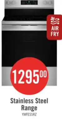 The Brick Whirlpool 5.3 Cu. Ft. Electric Range with No Preheat Air Fry - Stainless Steel - YWFES5030RZ offer