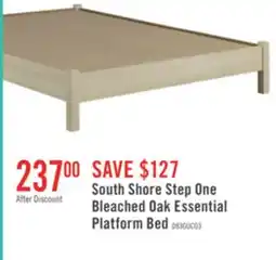 The Brick Step One Essential Queen Platform Bed - Bleached Oak offer