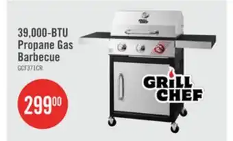 The Brick Grill Chef 39,000 BTU 3-Burner LP Gas BBQ - GCF371CRP offer