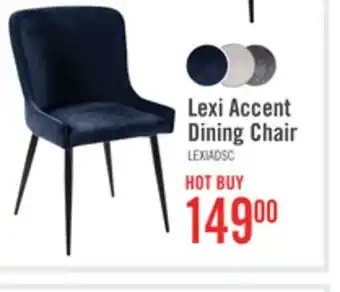 The Brick Lexi Dining Chair with Velvet-Look Fabric, Metal - Blue offer