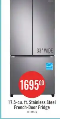 The Brick Samsung 33 17.5 Cu. Ft. Counter-Depth French-Door Refrigerator - Stainless Steel - RF18A5101SR/AA offer