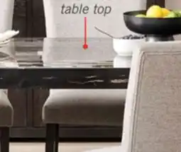 The Brick Burk Dining Table with Epoxy Resin Marble-Look Top, 72W - Black offer