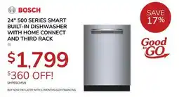Goemans Appliances BOSCH 24 500 SERIES SMART BUILT-IN DISHWASHER WITH HOME CONNECT AND THIRD RACK offer