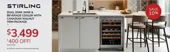 Goemans Appliances STIRLING DUAL ZONE WINE & BEVERAGE COOLER WITH CANADIAN WALNUT TRIM PACKAGE offer