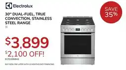 Goemans Appliances Electroulux 30 DUAL-FUEL, TRUE CONVECTION, STAINLESS STEEL RANGE offer