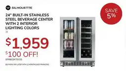 Goemans Appliances SILHOUETTE 24 BUILT-IN STAINLESS STEEL BEVERAGE CENTER WITH 2 INTERIOR LIGHTING COLORS offer