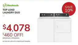 Goemans Appliances Huebsch TOP LOAD LAUNDRY DUO offer