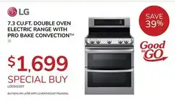 Goemans Appliances 7.3 CU. FT. DOUBLE OVEN ELECTRIC RANGE WITH PRO BAKE CONVECTION offer